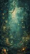 © Sataporn - Enchanted forest 2D graphic wallpaper where mystical creatures like fauns and sprites dwell