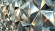 a geometrical background characterized by a lustrous metal surface, complemented by soft renderings and imposing monumental forms, gleaming in silver and bronze tones. SEAMLESS PATTERN