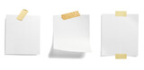 Fototapeta Łazienka - paper message note reminder blank background office business white empty page label adhesive tape
