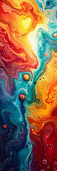 Wall Mural - Close-Up Earth Abstract in Vibrant Pop Surrealist Style Gen AI