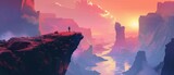 Fototapeta  - Uncover hidden gems where Earths mysteries meet majestic natural wonders, set in uncharted landscapes away from the human touch minimalist