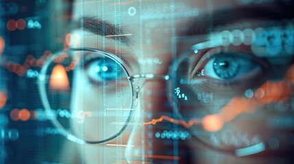 Leinwandbilder - Big data analysis. illustration of a technology background, featuring a big data concept with binary computer code. Generative AI.