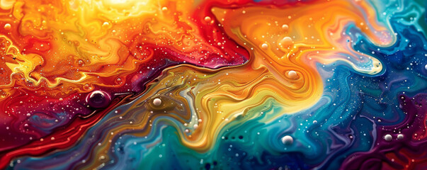 Wall Mural - Solar Storm Abstract Close-Up Earth Artwork Gen AI