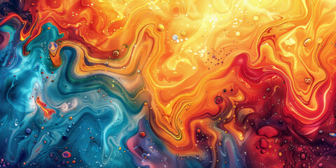 Wall Mural - Close-up Earth in Vibrant Abstract Surrealist Style Gen AI
