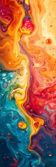 Wall Mural - Close-up Earth in Vibrant Abstract Surrealist Style Gen AI