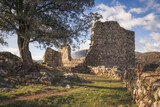 Fototapeta Londyn - Rocabruna Castle Ruins in Catalonia