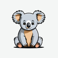 Wall Mural - cute little koala vector isolated