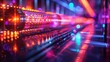 © Rattanathip - A dynamic view inside a server room bathed in neon lights, showcasing rows of high-tech servers that form the backbone of modern data center infrastructure.