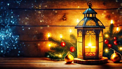 Sticker - christmas background with candles and decorations