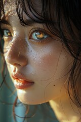 Beautiful eyes of an Asian girl