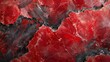 Texture of red marble with black veins.