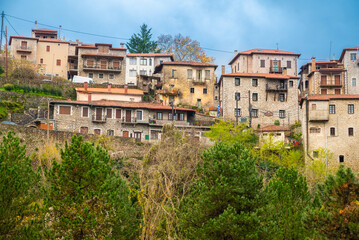 Wall Mural - Dimitsana greek traditional mountain village in Arcadia region, Peloponnese, Greece