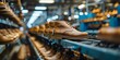 Advancing Footwear Production: A Closer Look at a Modern Shoe Factory. Concept Modern Technologies, Shoe Manufacturing Process, Sustainability Efforts, Innovative Designs, Quality Control Measures