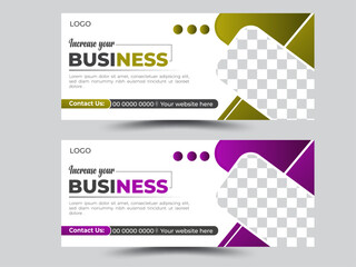 Digital marketing agency facebook cover photo design with creative shape or web banner for digital marketing business.