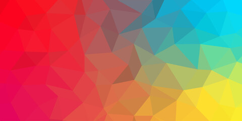 Aufkleber - Neon abstract background. Geometric shapes Design cells. Digital line grid background with polygonal geometric seamless pattern texture. Colorful gradient mosaic background.	