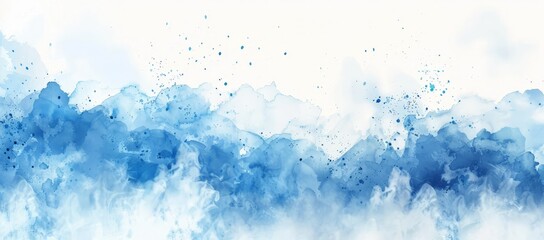 A background featuring numerous bubbles on a blue and white surface.