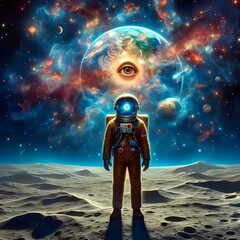 Wall Mural - 
astronaut in the metafiscal universe