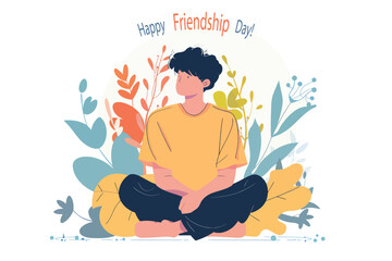 Wall Mural - Happy Friendship Day