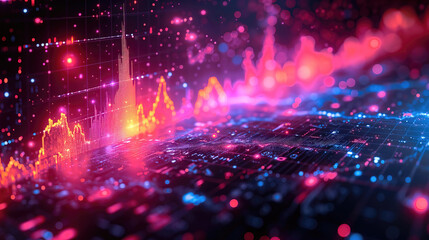 Dynamic abstract technology background  illustration.