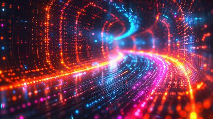 Dynamic abstract technology background  illustration.