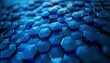 minimalistic abstract background featuring a network of hexagons in a gradient of blues