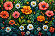 Vibrant Floral Tapestry: A Mesmerizing Display of Colorful Garden Blooms