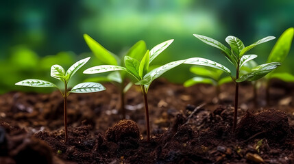 small plants growing in the ground