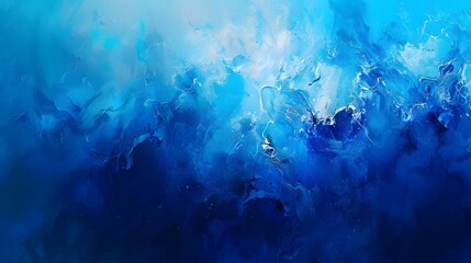 Abstract blue paint wallpaper. Detailed stroke of paint.