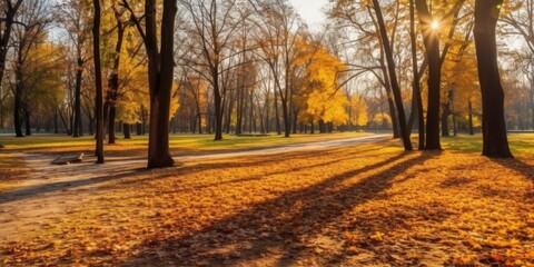  beautiful autumn park Generative AI
