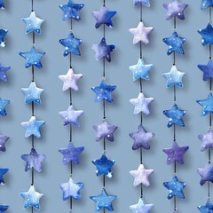 Wall Mural - blue christmas stars