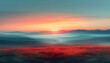 minimalistic abstract landscape, mimicking the layers of a sunset sky using sharp, angular shapes that blend from a light amber to a rich sienna. 