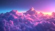 Celestial beauty depicted through colorful clouds and glowing stars in night sky