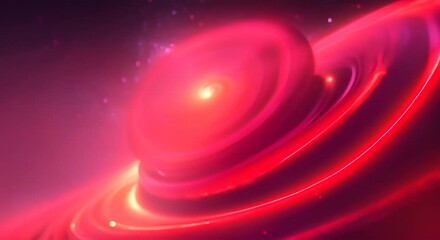 Wall Mural - a slow push towards a red toned cosmic swirl with animated stars and a glowing core created with som