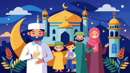 Poster - Eid festival vector art illustration