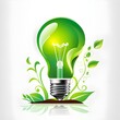 © Sadushi - A light bulb with growing tree. Ecological friendly and sustainable environment concept, saving energy, ecology concept. Energy efficiency. World Environment Day June 5