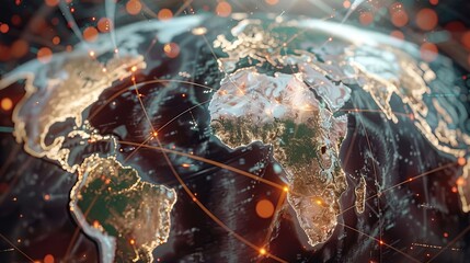 Aufkleber - Online goods orders worldwide. Fast or instant shipping. Distribution plan for goods worldwide on a virtual screen.
