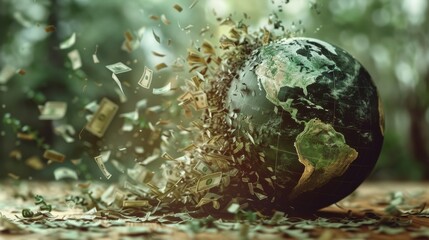 Poster - The world economy will be affected by a financial crisis in 2022 as a result of the Russian invasion of Ukraine. Bankruptcies and falling stock prices are expected.