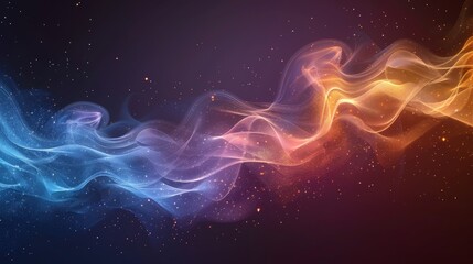 Aufkleber - Flow of hot air on a transparent background. Heater element with gradient curve line.
