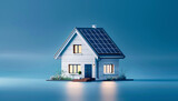 Fototapeta Lawenda - Green Technology and Solar Energy in Modern Housing