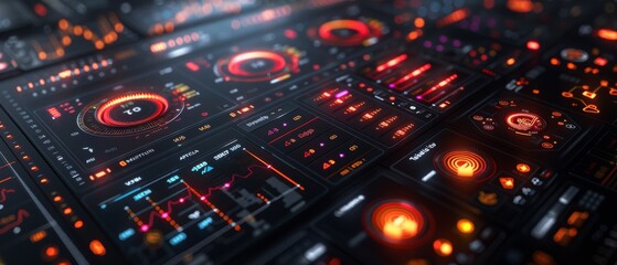 Leinwandbilder - A GUI (Graphical User Interface) is a concept that represents a user interface.