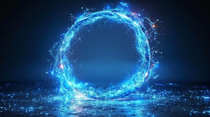 Aufkleber - The dome geometric shape is in the form of an energy shield in an abstract glowing style. Modern illustration with burst light effect.