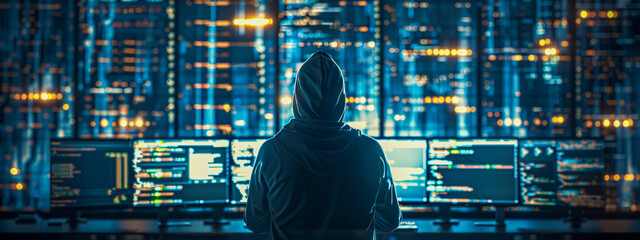 Hacker in action, a visual representation of cyber threats