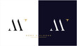 Alphabets MW, WM   Initials Letters  Logo Monogram