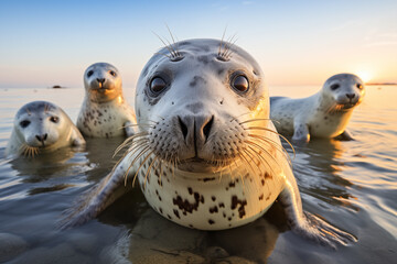 Wall Mural - Seal  at outdoors in wildlife. Animal