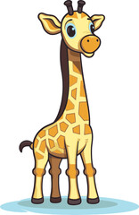  Giraffe with Abstract Geometric Shapes Vector Illustration