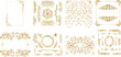 © Ayoub - Gold floral ornament. Set of Decorative vintage frames and borders set
