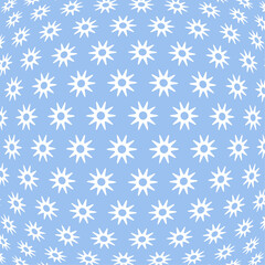 Wall Mural - vector blue floral seamless pattern background