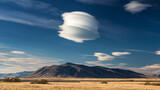 Fototapeta  - Dramatic Lenticular cloud over the Pampas