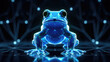 Neon frog: Abstract Digital Illustration