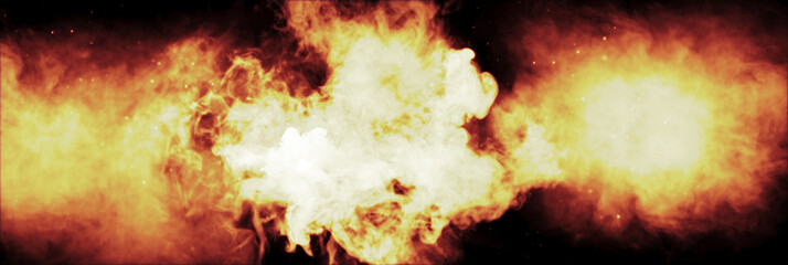 Sticker - An abstract fire and explosion background header.